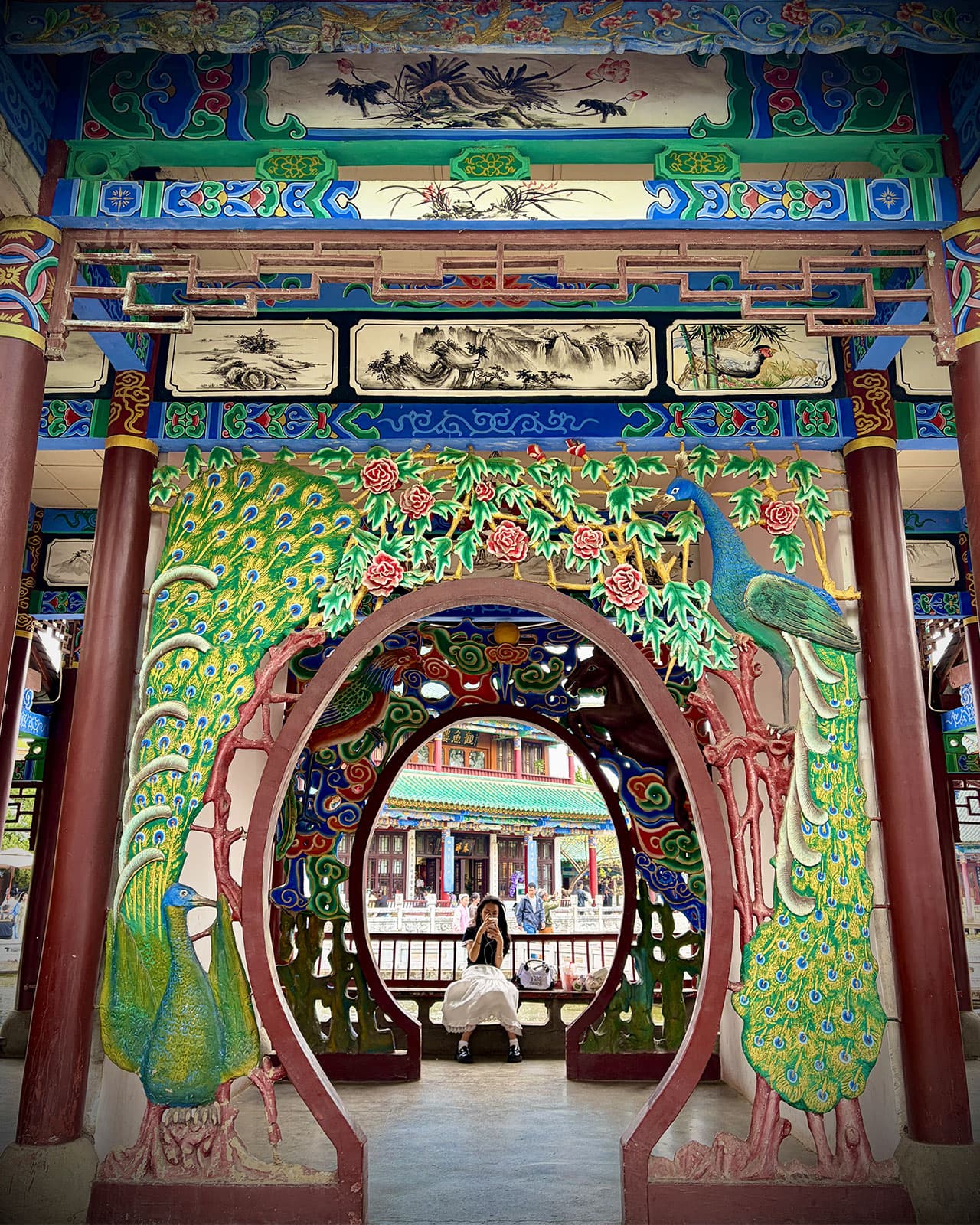 Peacock moon gate pavilion, Green Lake, Kunming